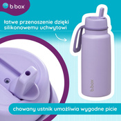 B.Box Butelka termiczna ze składanym ustnikiem – 1l Lilac Love