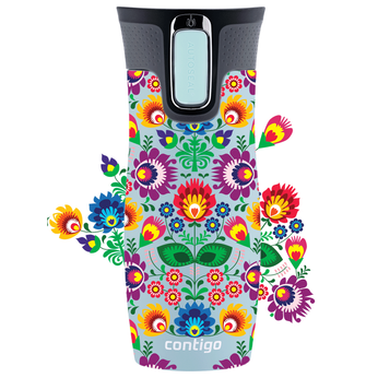 Contigo West Loop 2.0 - Kubek termiczny - 470ml - Folklor - błękitny Mat