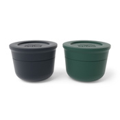 Monbento Zestaw 2pojemników Temple S BlackOnyx/DarkGreen