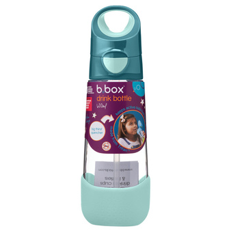 B.Box Butelka na wodę tritanowa ze słomką 600ml Emerald Forest b.box
