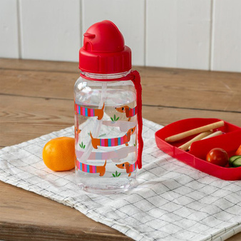 Rex London Bidon ze słomką 500ml Jamniki