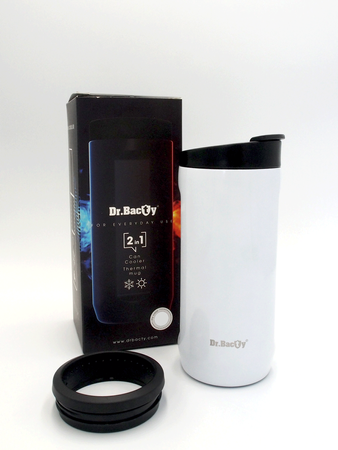 Dr.Bacty Notus - Kubek do samochodu - 360 ml - Dla kierownika - biały