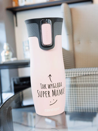 Contigo West Loop 2.0 - Kubek termiczny - 470ml - Tak wygląda super mama - różowy