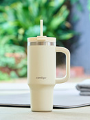Contigo Streeterville Tumbler Mini - Kubek termiczny ze słomką - 880 ml - Oatmilk