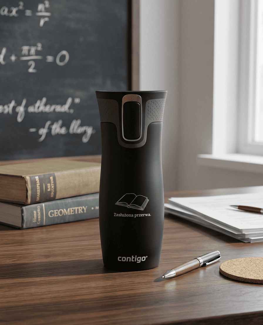 Contigo West Loop 2.0 - Kubek termiczny dla Nauczyciela/Nauczycielki - 470 ml - czarny