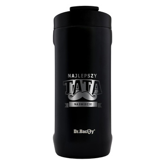 Cooler na puszkę Dr.Bacty Notus 360 ml - Najlepszy tata - czarny