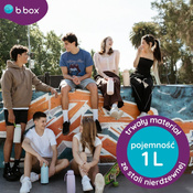 B.Box Butelka termiczna ze składanym ustnikiem – 1l Lilac Love