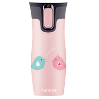 Contigo West Loop 2.0 - Kubek termiczny - 470ml - Ptaszkowe love - Różowy Mat
