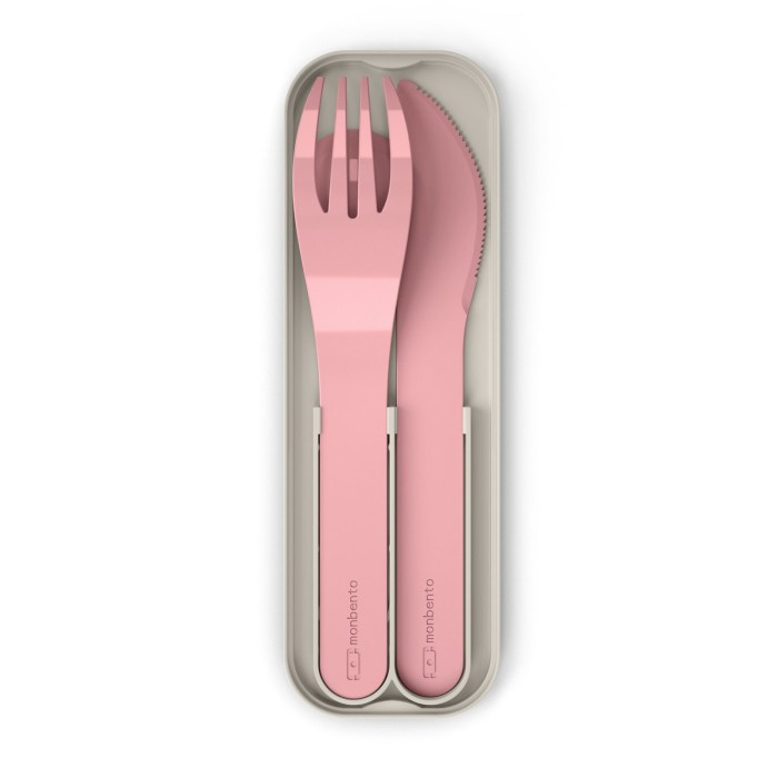 Monbento Sztućce podróżne Pocket Color Pink Blush
