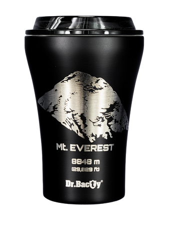 Dr.Bacty Apollo - Kubek termiczny do kawy - 227 ml - Mt. Everest - czarny