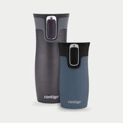 Contigo West Loop grafitowy 470 ml + West Loop Mini 300 ml niebieski metalik - Zestaw kubków termicznych