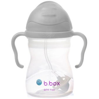 B.Box Bidon ze słomką 240ml szary