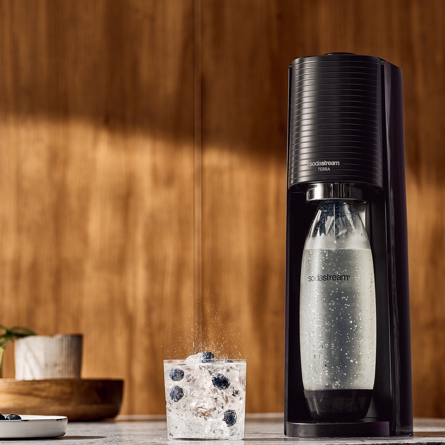 Saturator do wody gazowanej SodaStream TERRA czarny'+ butelka + nabój CO2