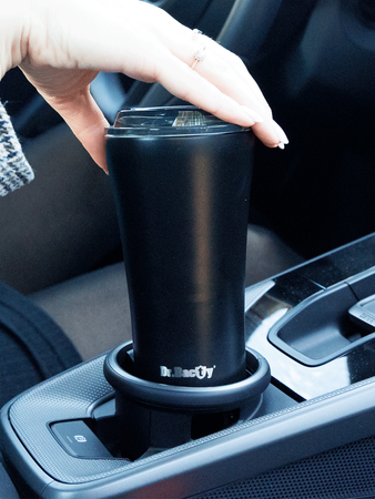 Dr.Bacty Apollo 360 ml, czarny mat - termiczny, wielorazowy kubek do kawy na wynos.