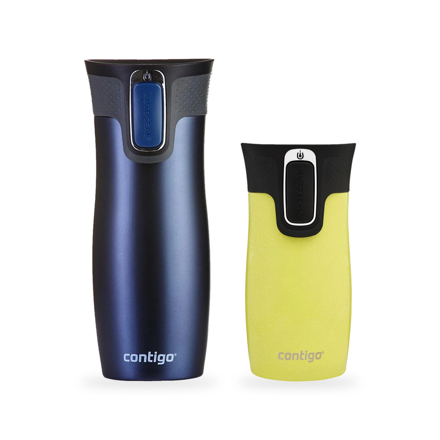 Zestaw Contigo West Loop Monaco 470 ml + West Loop Mini 300 ml – żółty metalik