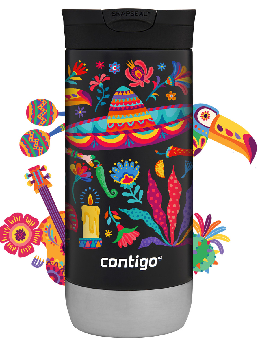 Kubek termiczny na kawę Contigo Huron 2.0 470ml - Meksyk - Czarny