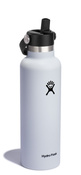 Hydro Flask Butelka 621ml Standard Mouth Flex Straw Cap White