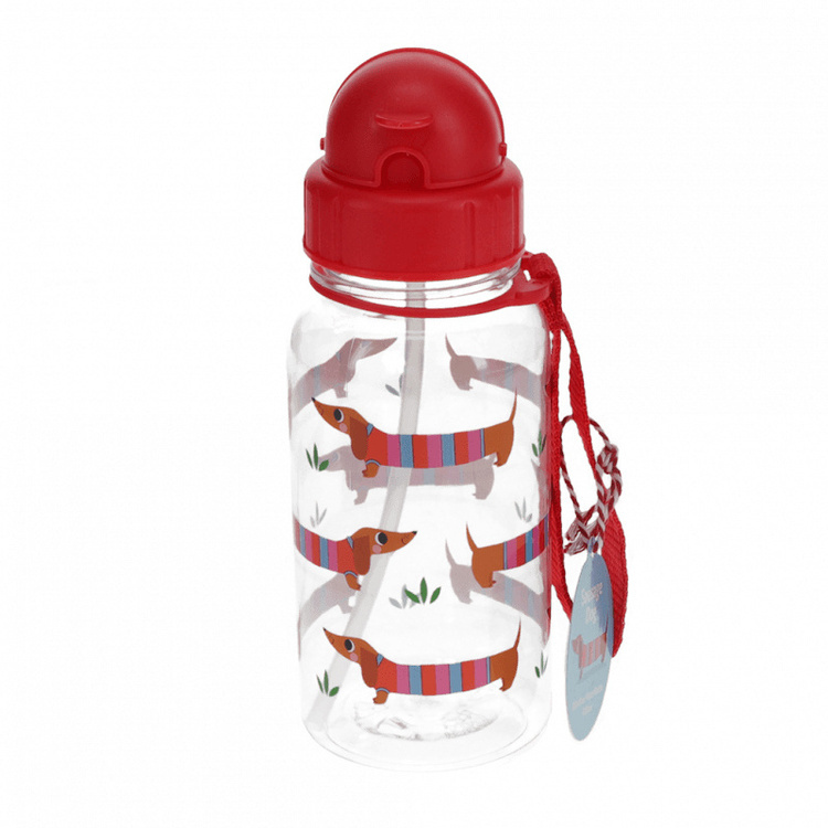 Rex London Bidon ze słomką 500ml Jamniki