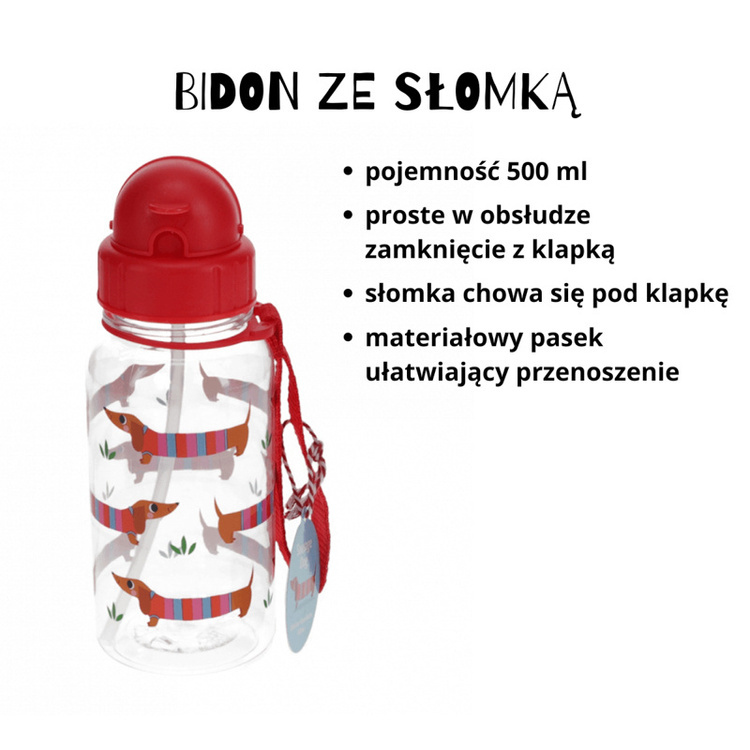 Rex London Zestaw śniadaniowy lunchbox i bidon Jamniki
