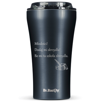 Dr.Bacty Apollo 2.0 - Kubek termiczny na kawę - Oda do młodości - 360 ml - Gunmetal