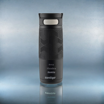 Kubek termiczny z grawerem Contigo Transit (Metra) 470 ml - Czarny