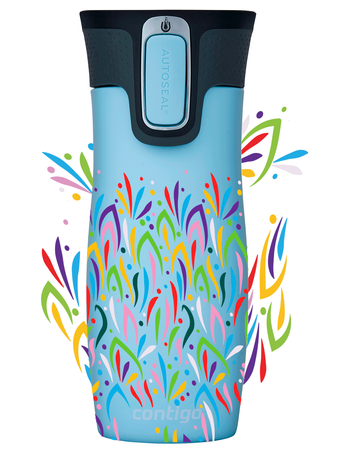 Contigo West Loop 2.0 - Kubek termiczny - 470ml - Floresy - błękitny Mat