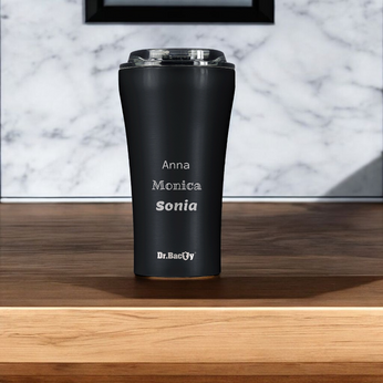 Kubek termiczny na kawę Dr.Bacty Apollo 2.0 - 360 ml - Black Matt - Z twoim grawerem