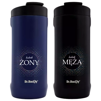Zestaw kubków termicznych dla zakochanych Dr.Bacty Notus 360 ml