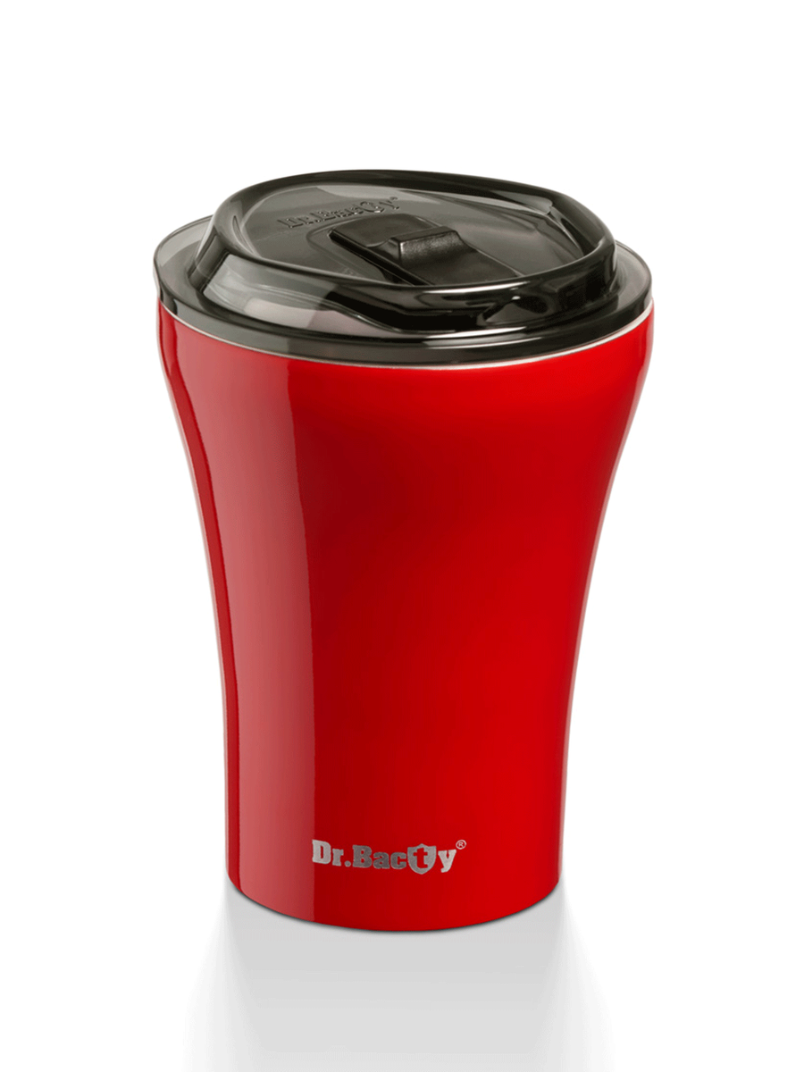Dr.Bacty Apollo - Kubek termiczny do kawy - 227 ml - czerwony