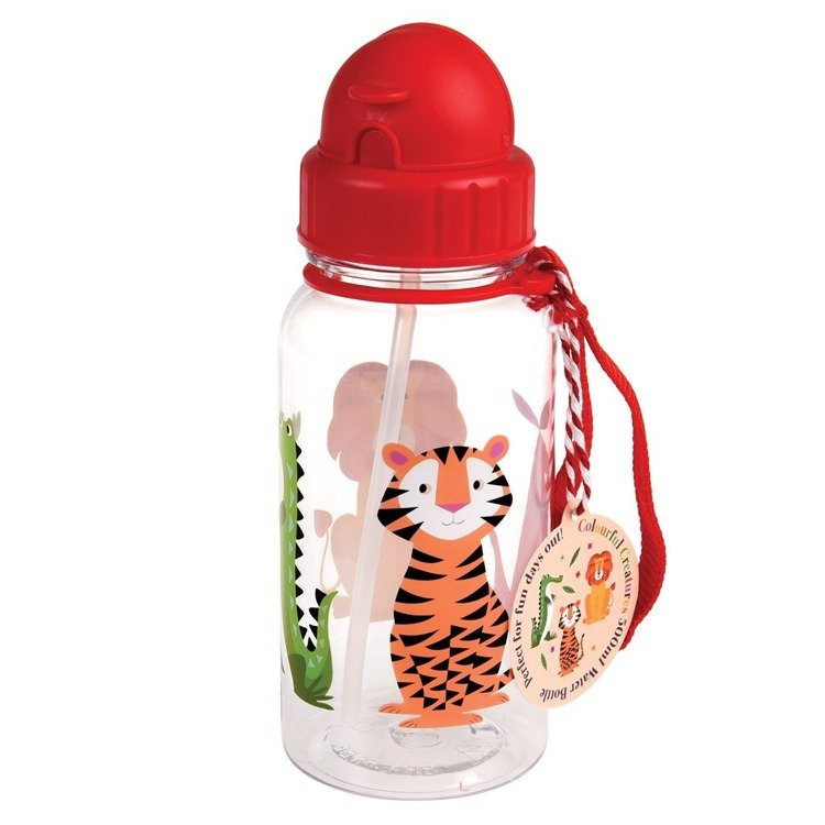 Rex London Bidon ze słomką 500ml Zwierzątka