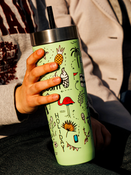 Contigo Luxe Tumbler - Kubek termiczny ze słomką - 720ml - Summer - Cucumber