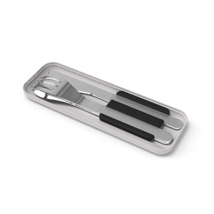 Monbento Zestaw sztućców podróżnych Slim Box Black