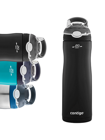 Contigo Ashland Chill - Butelka termiczna na wodę - 590ml - Matte Black - powystawowa