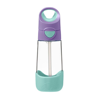 B.Box Butelka tritanowa ze słomką 450ml Lilac Pop