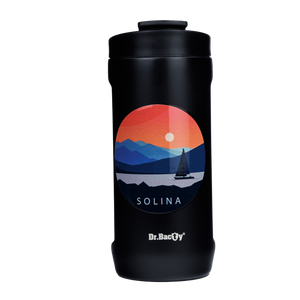 Dr.Bacty - Kubek termiczny do kawy - 360 ml - Czarny - Solina