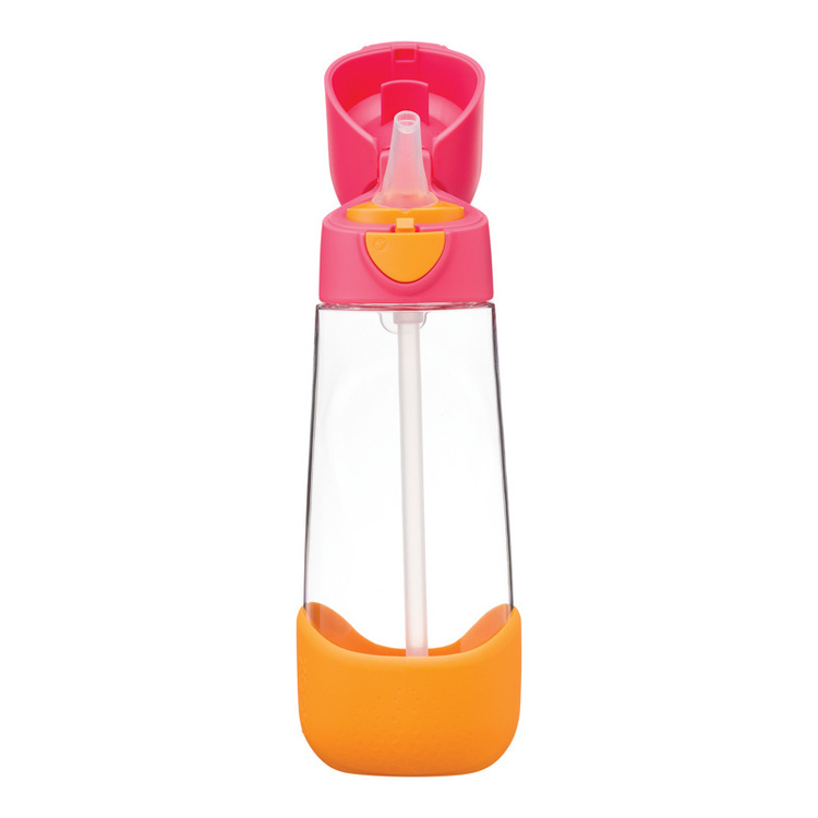 B.Box Butelka na wodę tritanowa ze słomką 600ml Strawberry Shake b.box