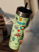 Contigo Luxe Tumbler - Kubek termiczny ze słomką - 720ml - Summer - Cucumber