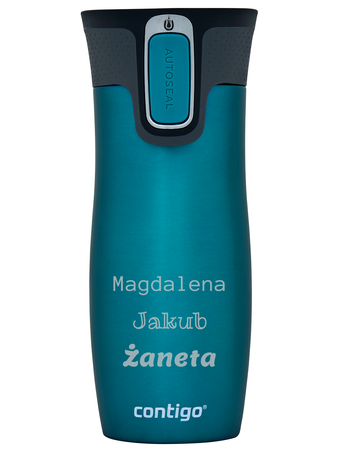Contigo West Loop - Kubek termiczny z grawerem - 470ml - Turkusowy