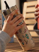 Contigo Luxe Tumbler - Kubek termiczny ze słomką - 720ml - Summer - Brown Sugar