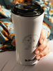 Dr.Bacty Apollo 2.0 - Kubek termiczny na kawę - "Wodnik" - 360 ml - Glossy White