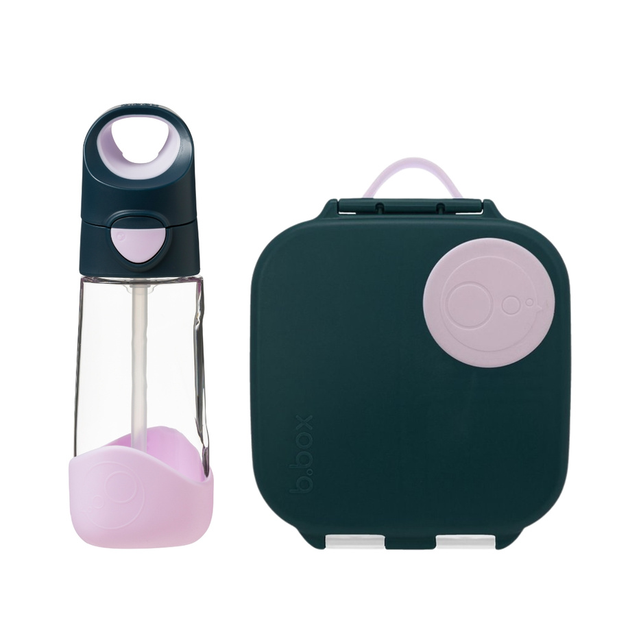 b.Box Zestaw Prezentowy Mini Lunchbox + Bidon ze Słomką 450ml Indigo Rose
