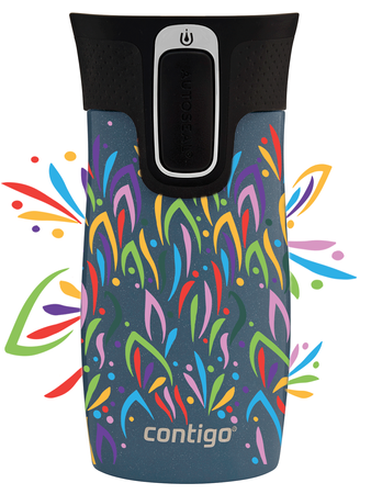 Contigo West Loop Mini - Kubek termiczny - 300ml - Floresy - Niebieski Metalik