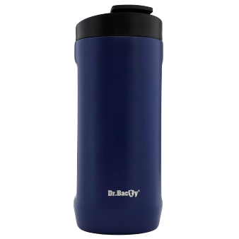 Kubek termiczny na kawę 2w1 Dr.Bacty Notus 360 ml - granatowy