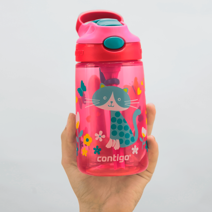 Contigo Gizmo Flip - Bidon dla dzieci - Kubek dla dzieci - 414ml - Cherry Cat