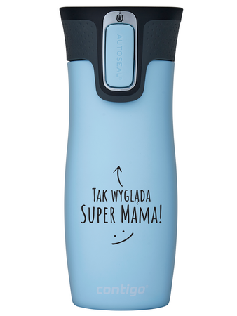 Contigo West Loop 2.0 - Kubek termiczny - 470ml - Tak wygląda super mama - Niebieski