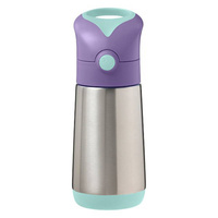 b.box Bidon Termiczny ze Słomką Stalowy 350ml Lilac Pop