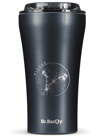 Dr.Bacty Apollo 2.0 - Kubek termiczny na kawę - "Ryby" - 360 ml - Gunmetal
