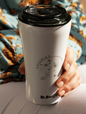 Dr.Bacty Apollo 2.0 - Kubek termiczny na kawę - "Wodnik" - 360 ml - Glossy White