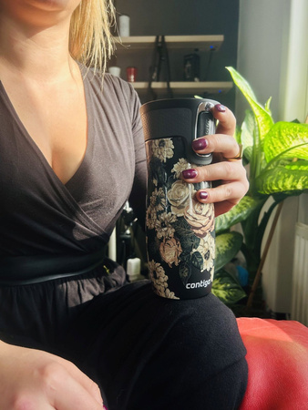 Contigo West Loop 2.0 - Kubek termiczny - 470ml - Glamour Kwiaty - czarny