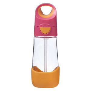 B.Box Butelka tritanowa ze słomką 450ml Strawberry Shake